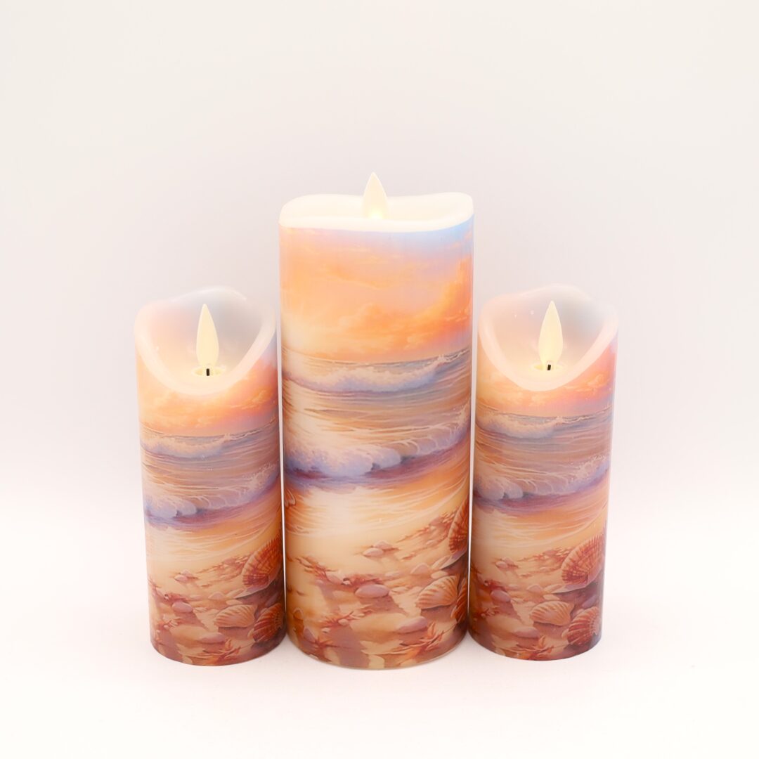 Pink Beach Flameless Candle