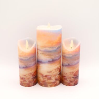 Pink Beach Flameless Candle