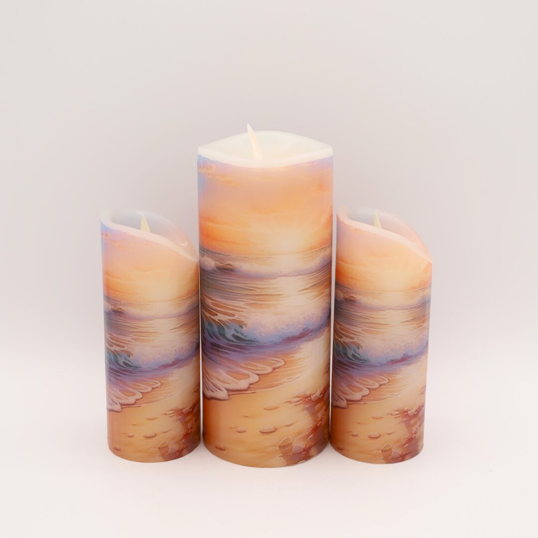 Pink Beach Flameless Candle - Image 3