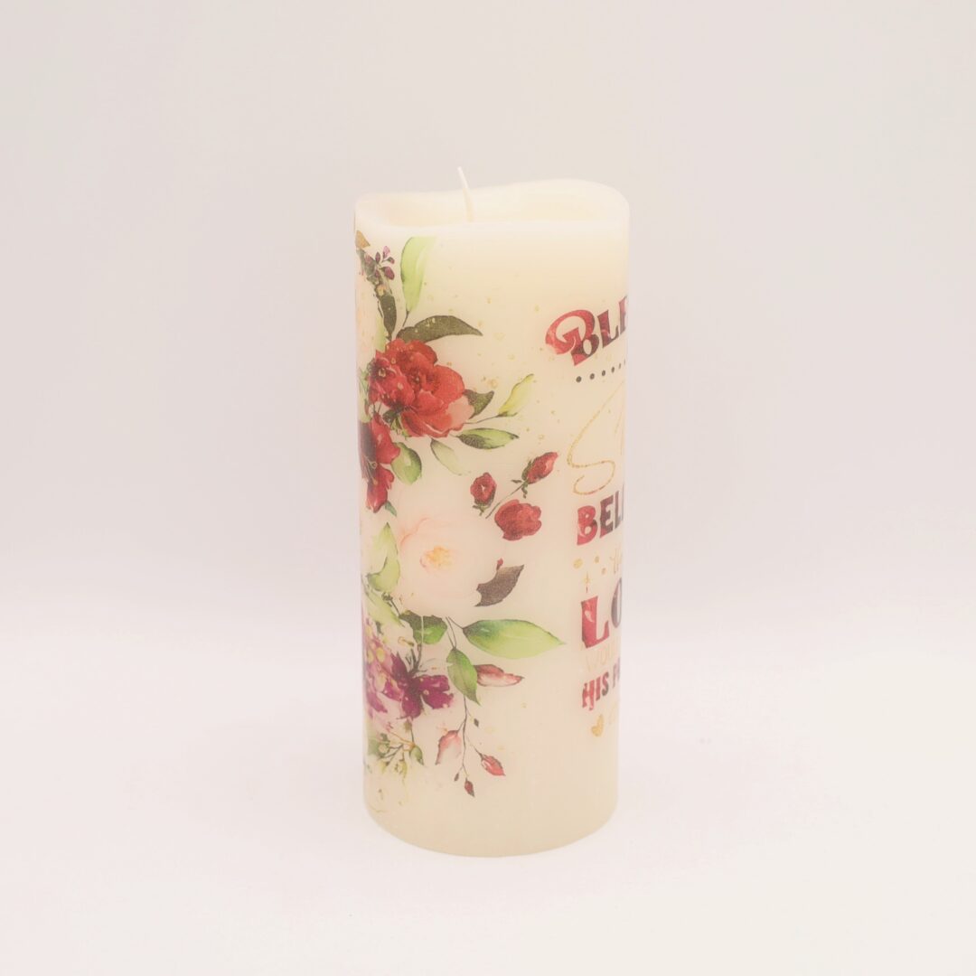 Blessed is She Floral Faith Flameless Candle - Image 4