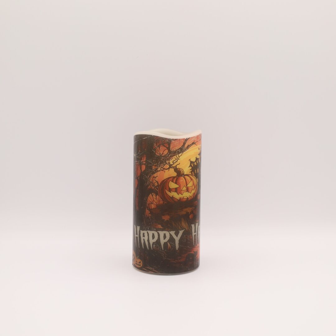 Happy Halloween Haunted House Flameless Candle - Image 4