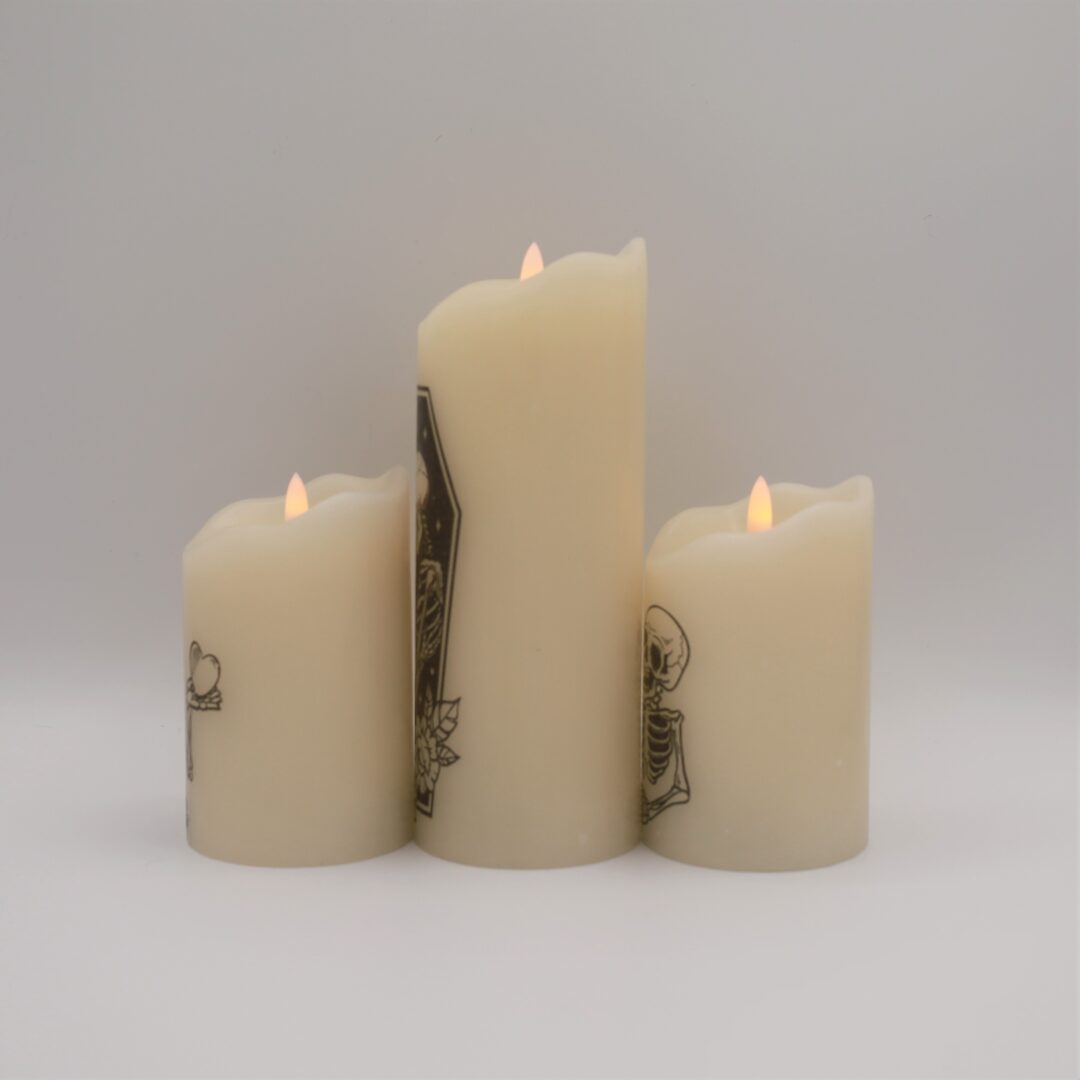 The Lovers Tarot Card Skeleton Flameless Candle - Image 5