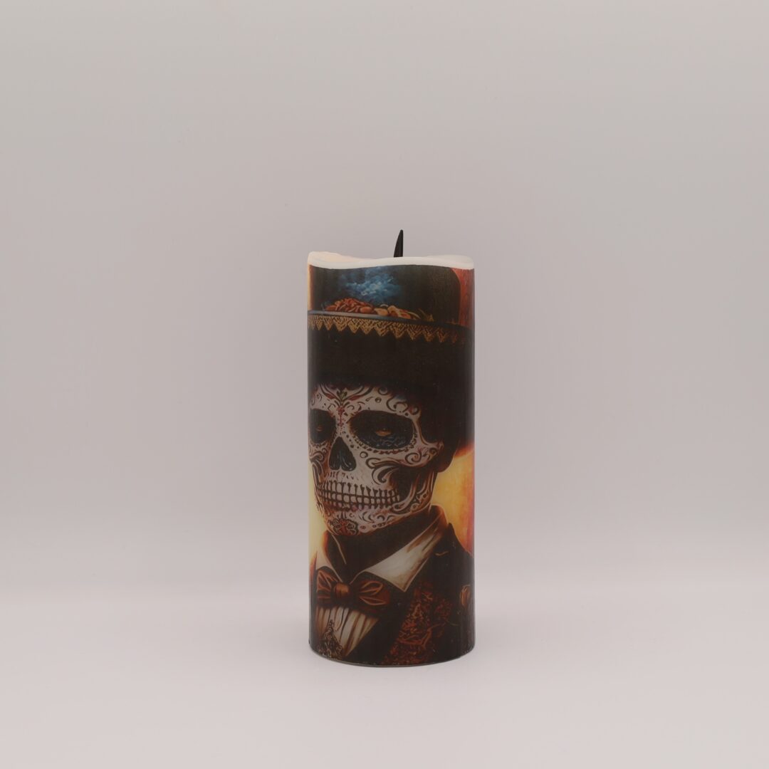 Day of the Dead Flameless Candle - Image 3