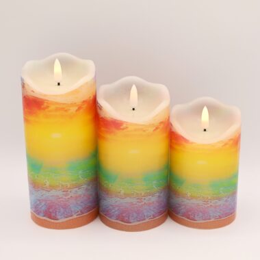 Colorful Beach Sunset Flameless Candles