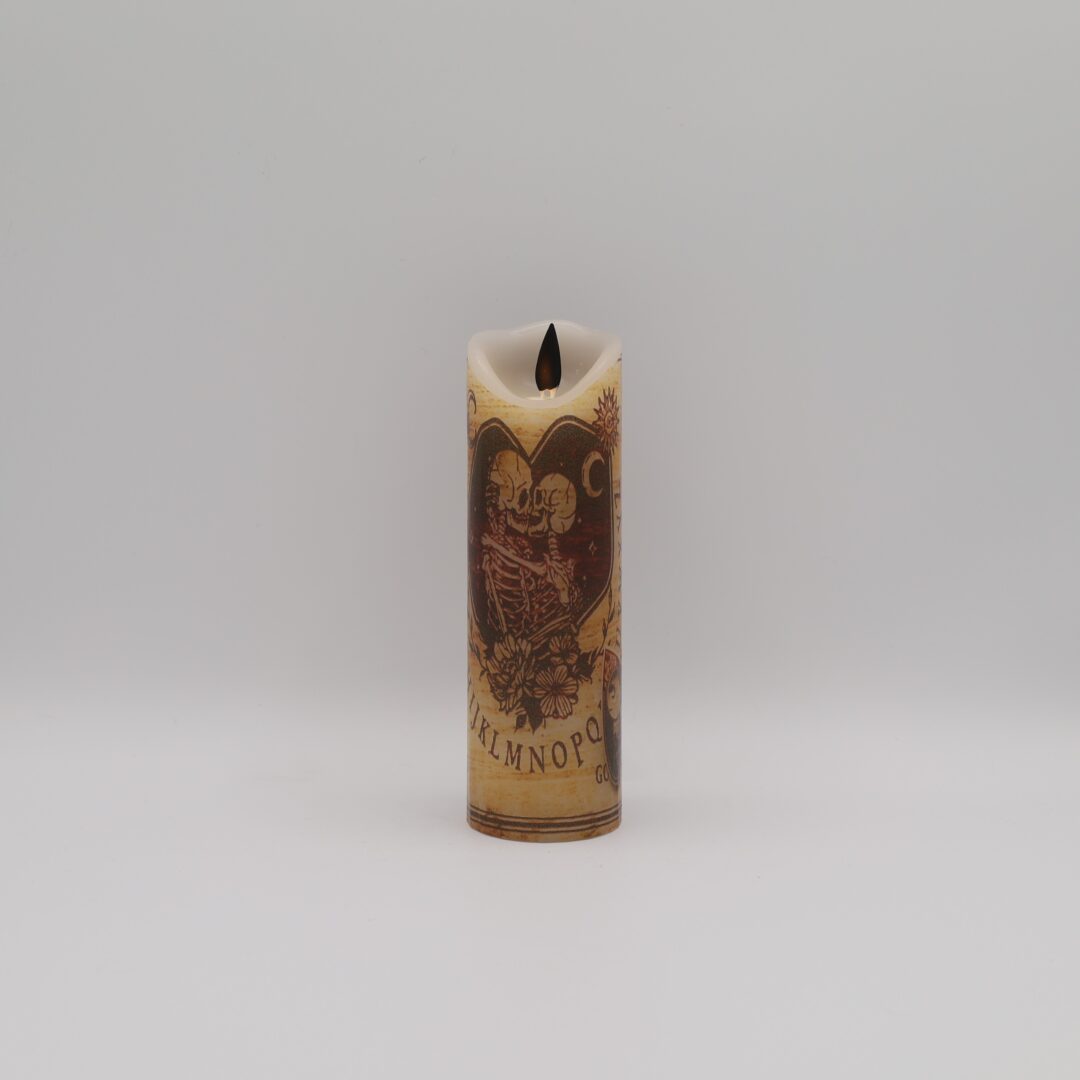 Mystifying Ouija Board Skeleton Flameless Candle (Skinny) - Image 5