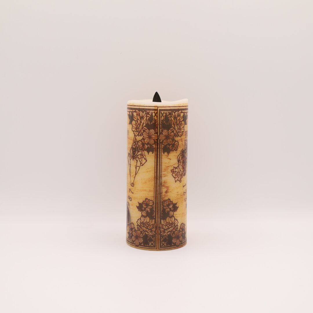 Mystifying Ouija Board Skeleton Flameless Candle (Wide) - Image 7