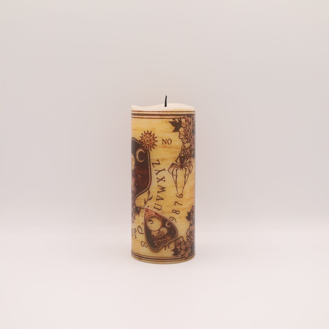 Mystifying Ouija Board Skeleton Flameless Candle (Wide) - Image 6