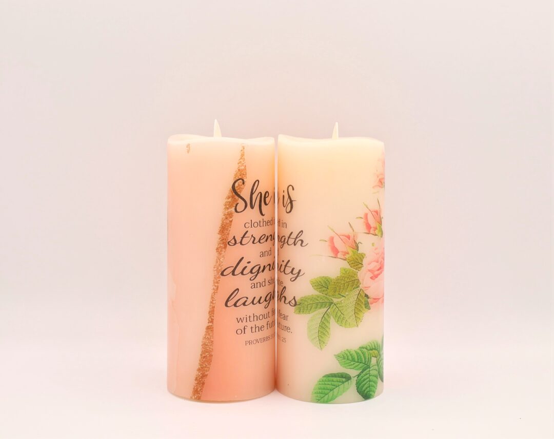 She is Strength Flameless Candle