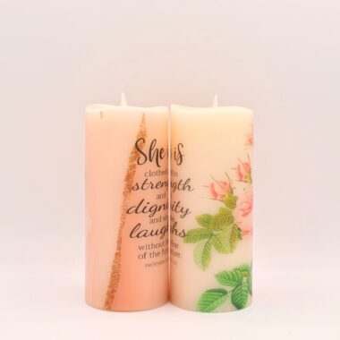 She is Strength Flameless Candle