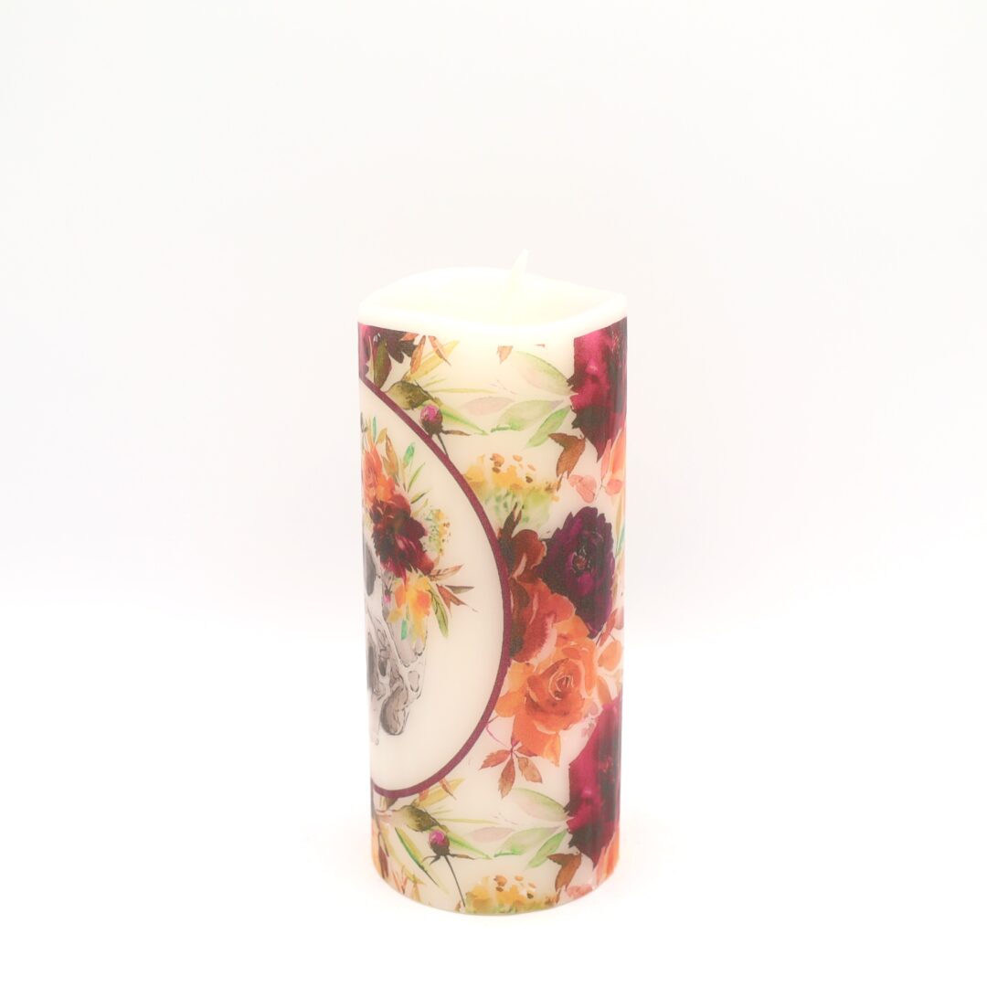 Skull and Roses Flameless Candle - Image 5