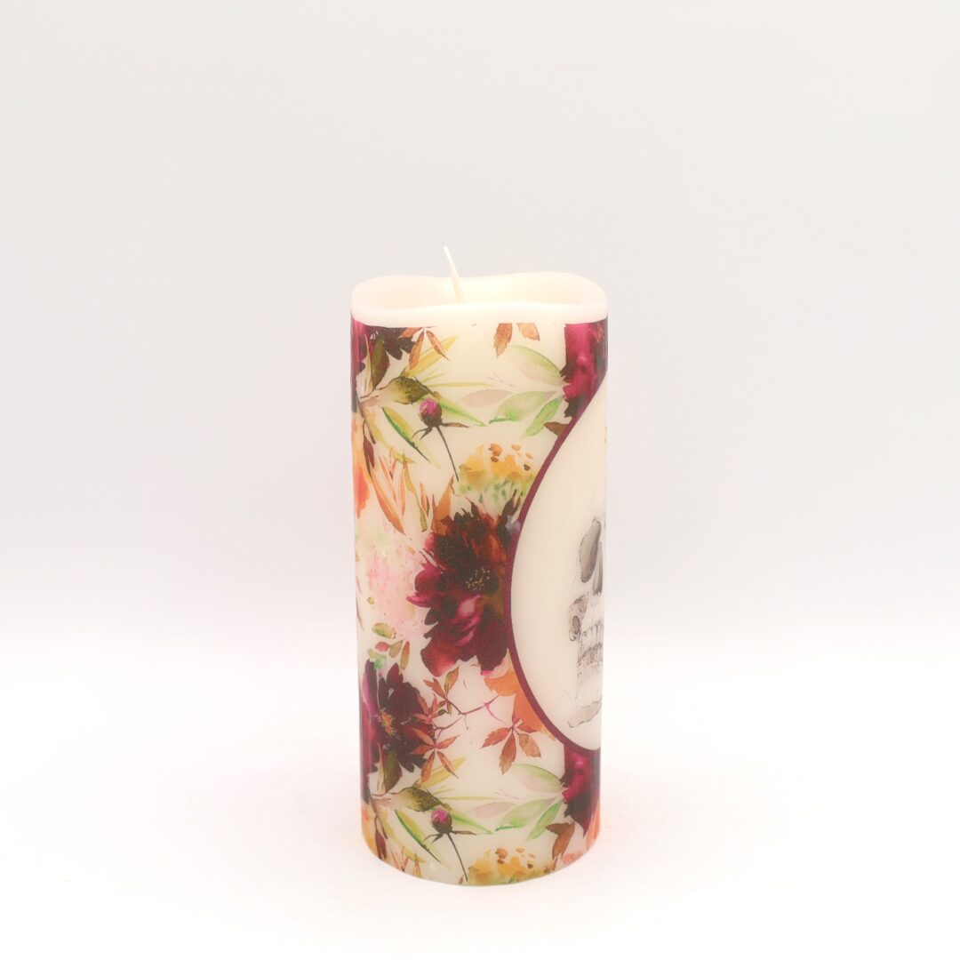 Skull and Roses Flameless Candle - Image 3