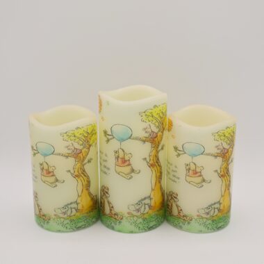 Winnie the Pooh Blue Balloon Flameless Candle
