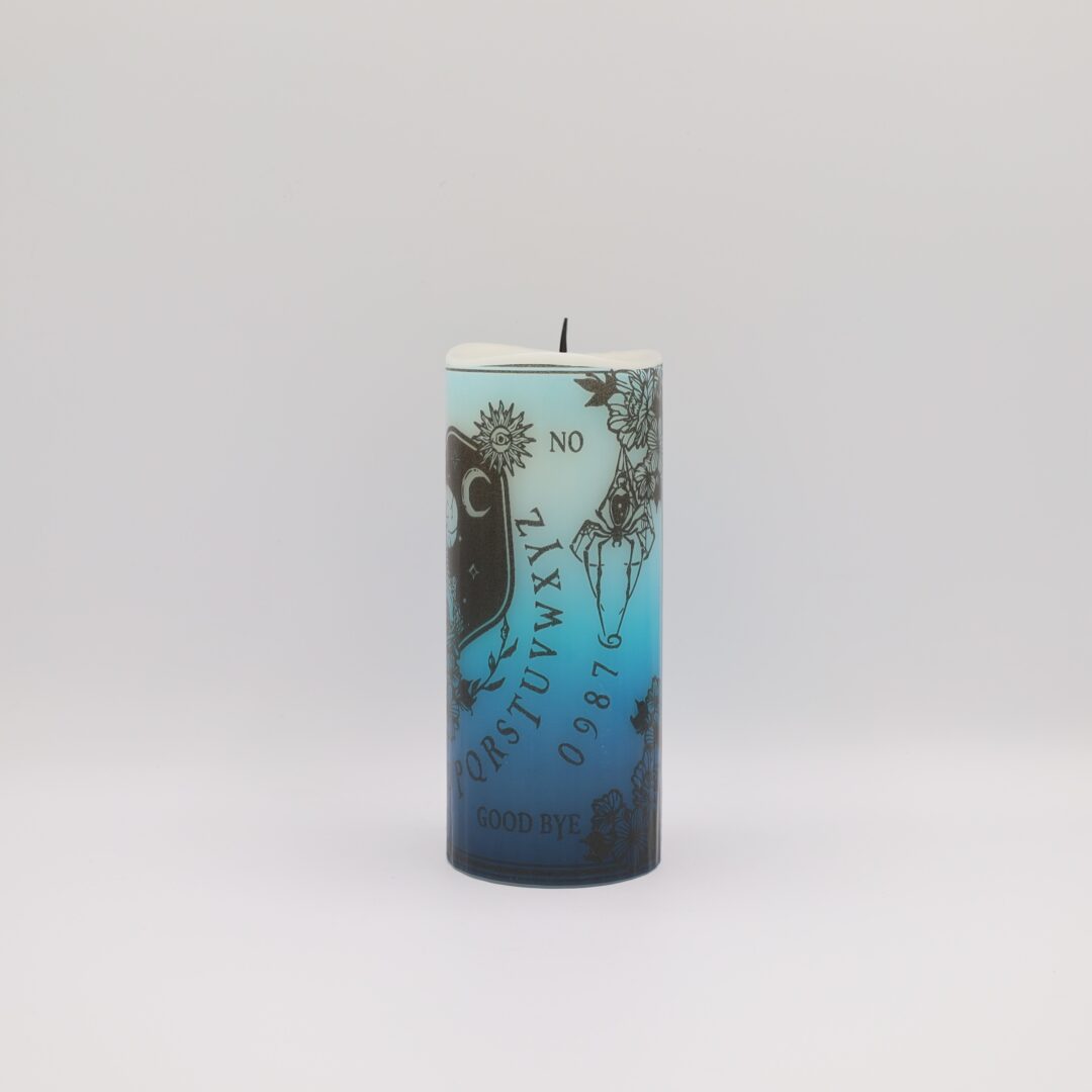 Blue Ouija Board Skeleton Flameless Candle - Image 5