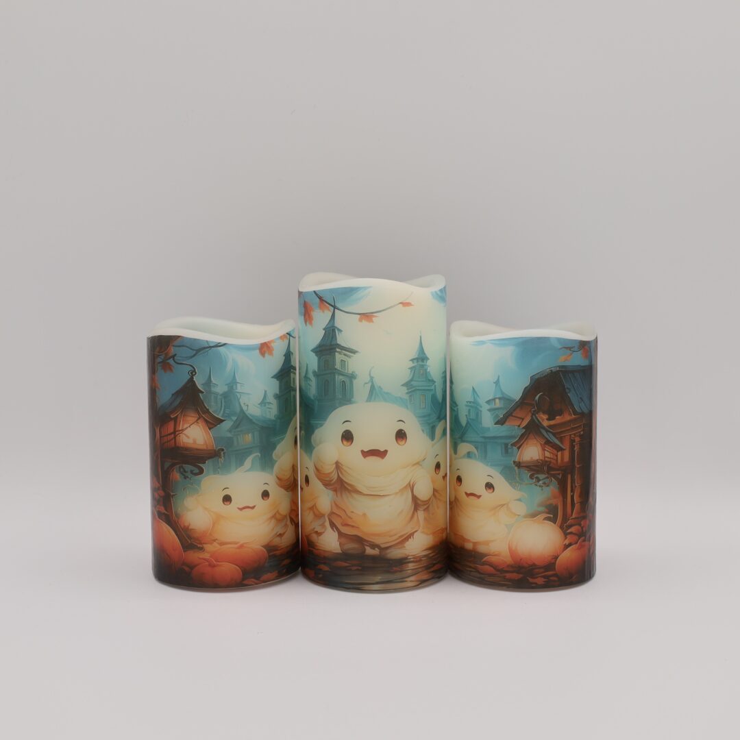 Cute Ghost Halloween Flameless Candle - Image 2