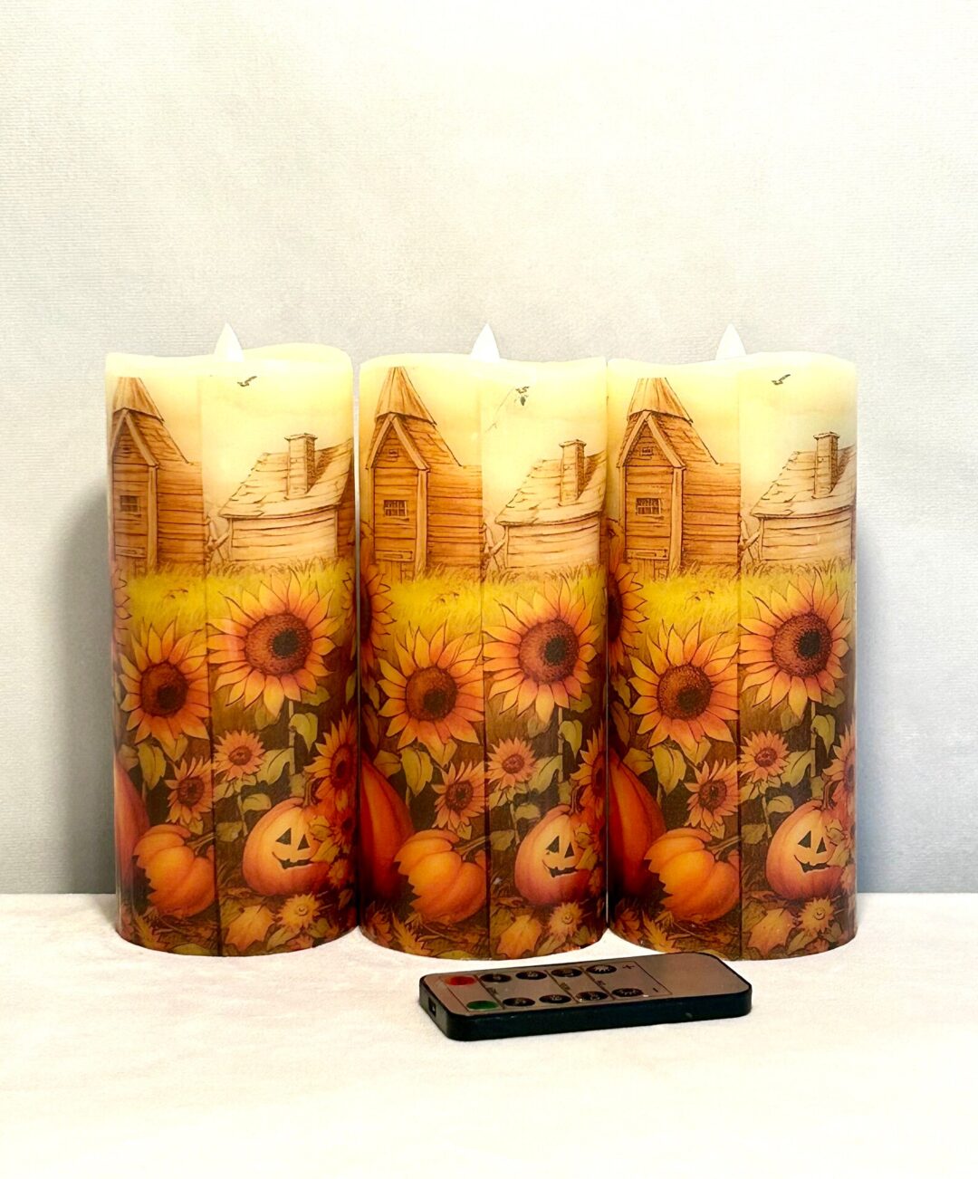 Fall Cute Scarecrow Flameless Candle - Image 5