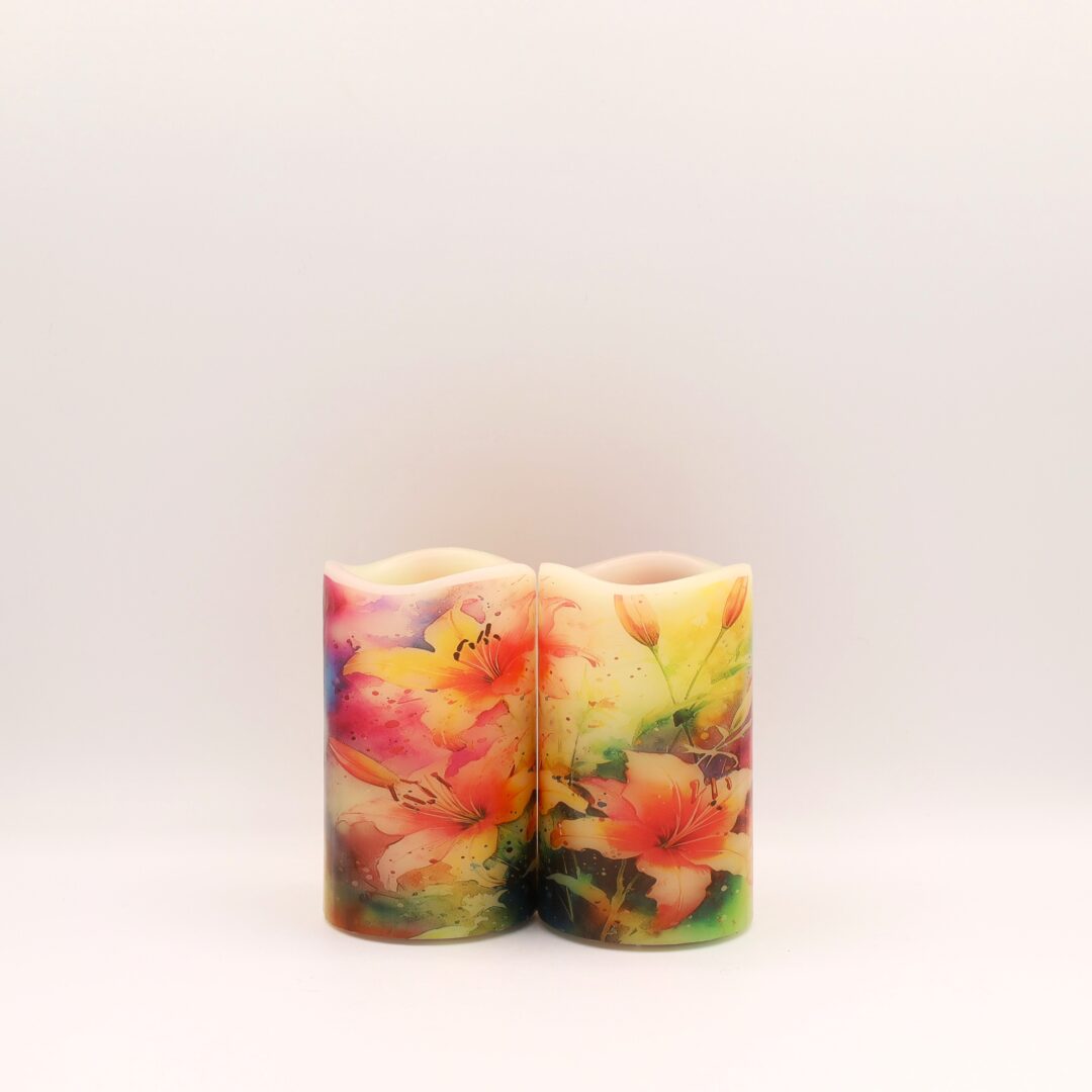 Lily Floral Flameless Candle - Image 8