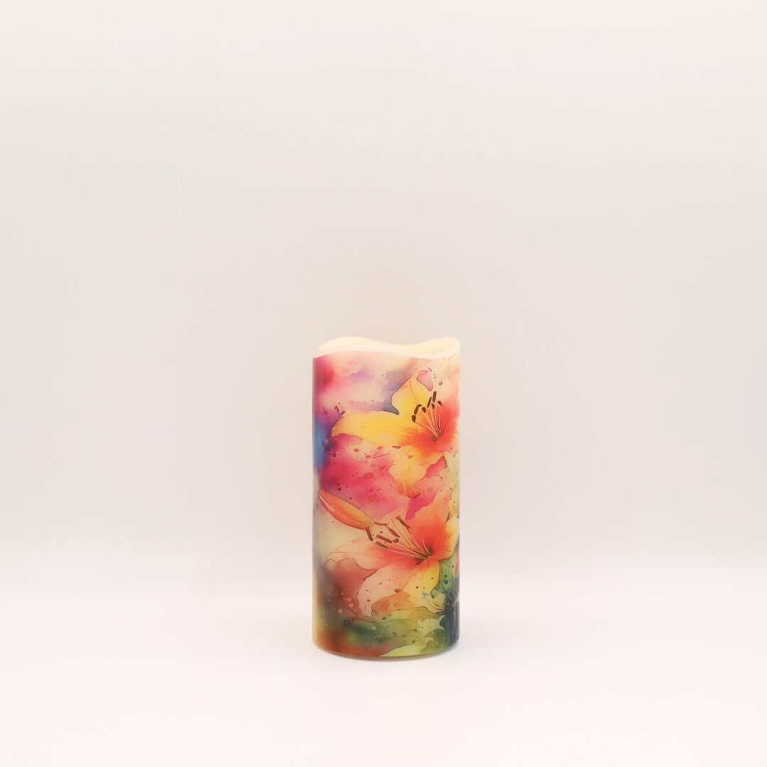 Lily Floral Flameless Candle - Image 9