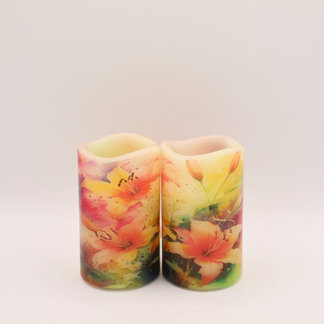 Lily Floral Flameless Candle - Image 7