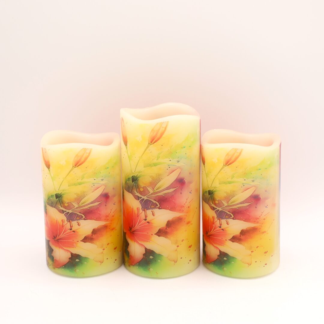 Lily Floral Flameless Candle - Image 6