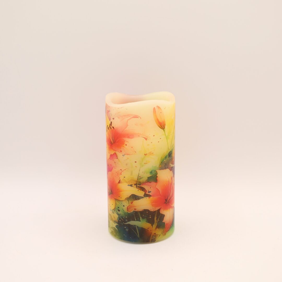 Lily Floral Flameless Candle - Image 10