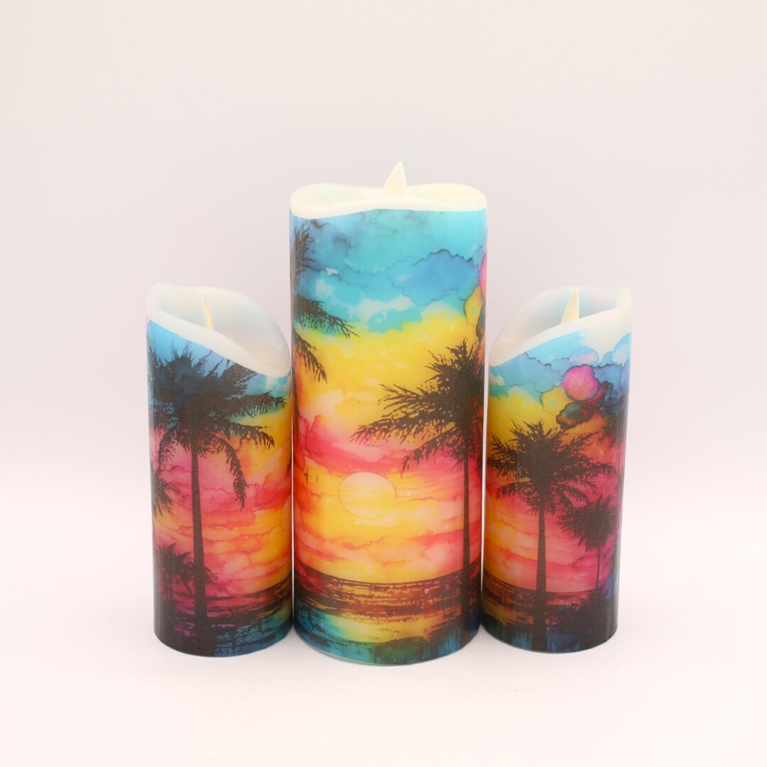 Neon Beach Flameless Candle - Image 3