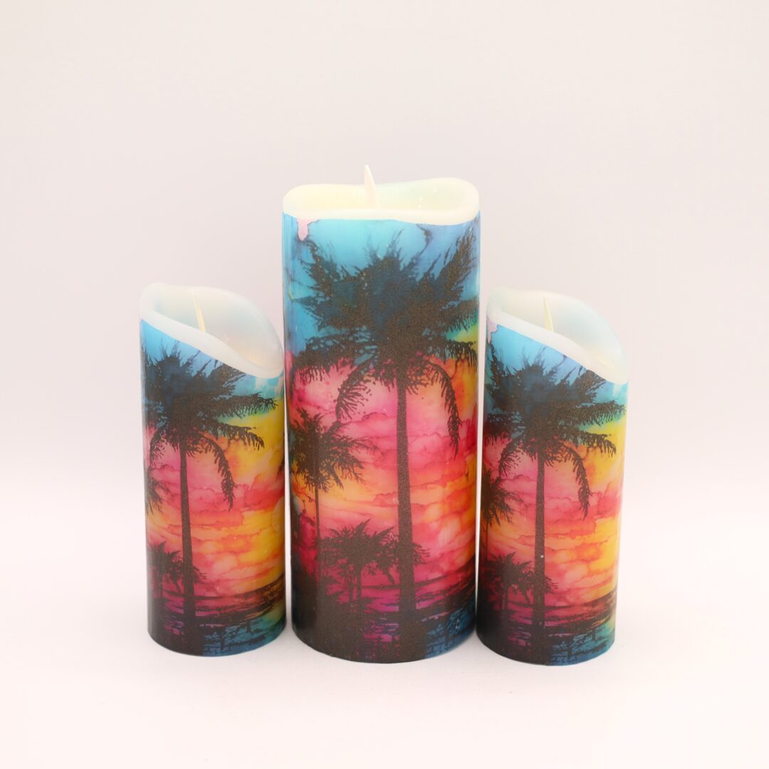 Neon Beach Flameless Candle - Image 4