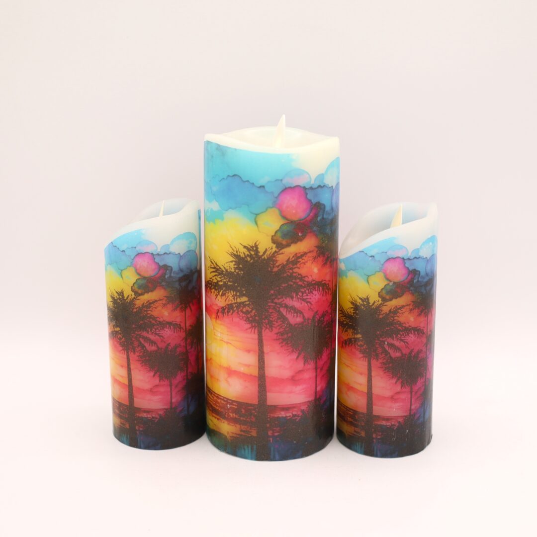 Neon Beach Flameless Candle - Image 6