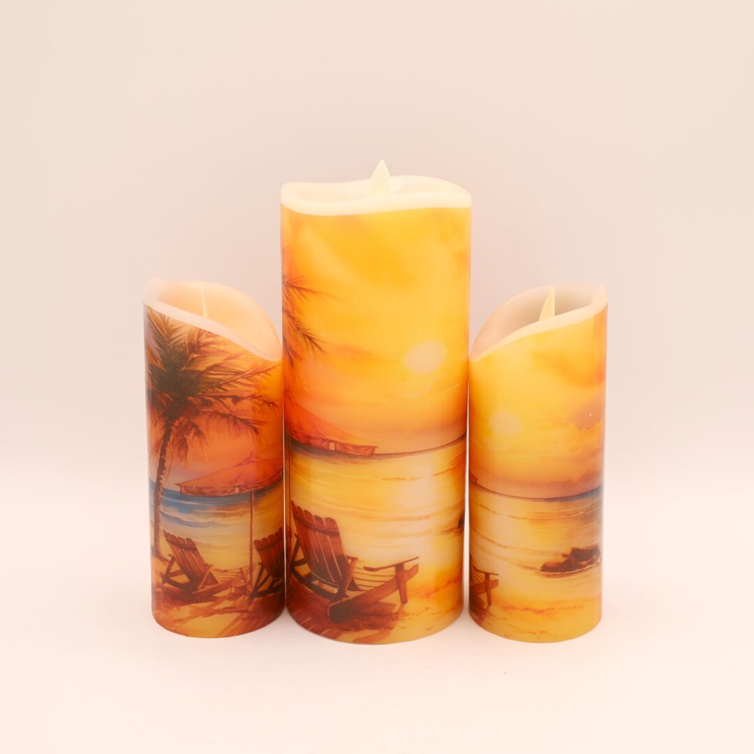 Beach Sunset Flameless Candle - Image 3