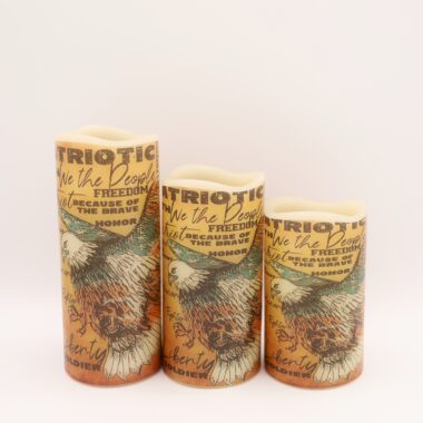 Patriotic Eagle Flameless Candle