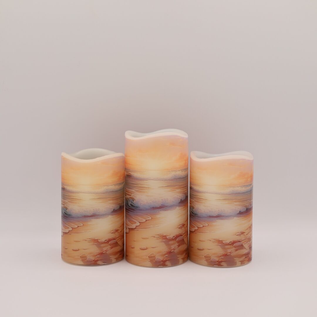 Beach Sunset Sea Shell Flameless Candle - Image 4