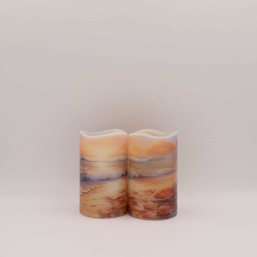 Beach Sunset Sea Shell Flameless Candle - Image 8