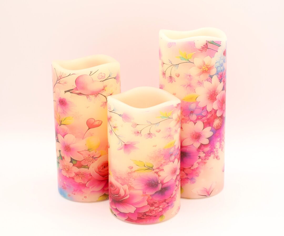 Spring Floral Flameless Candle