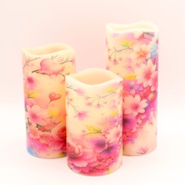 Spring Floral Flameless Candle