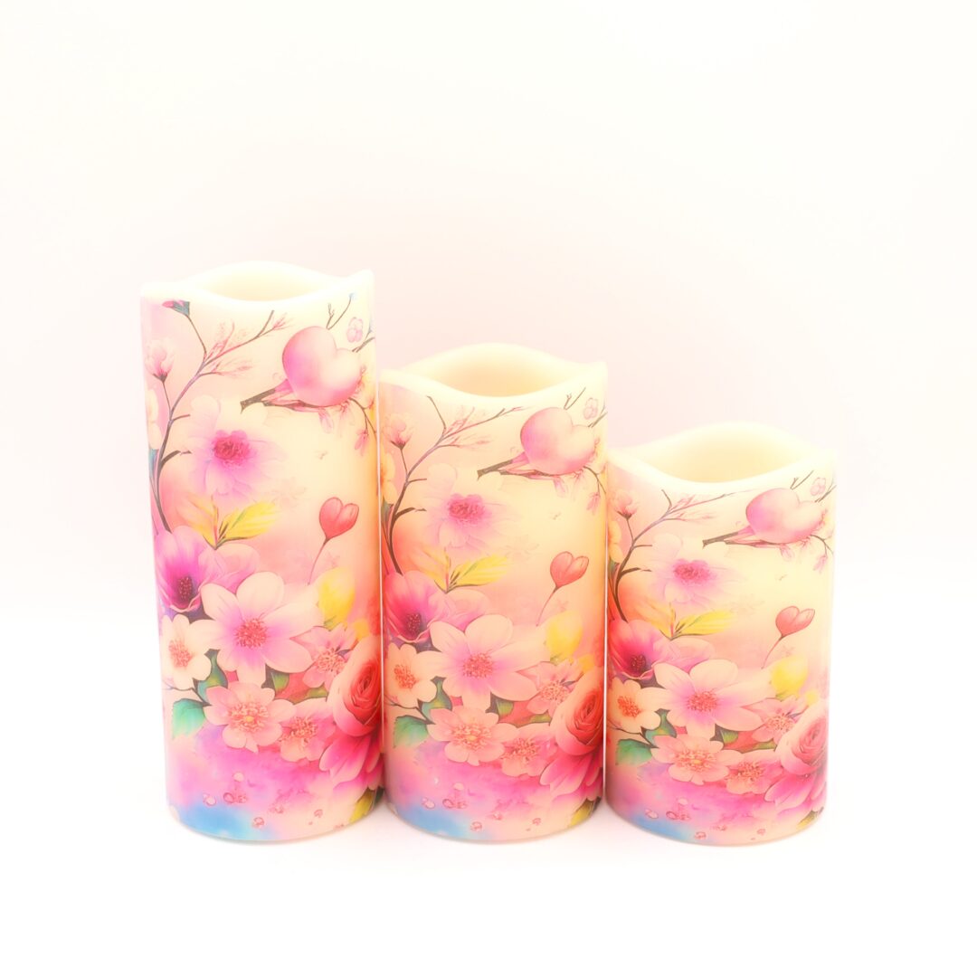 Spring Floral Flameless Candle - Image 6