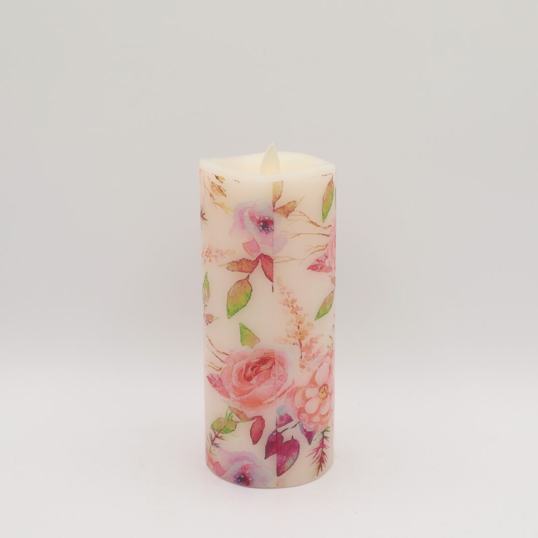 Religious Floral Flameless Candle - Image 5