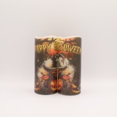 Spooky Scarecrow Halloween Flameless Candle