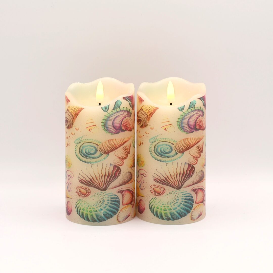 Beach Seashell Flameless Candle