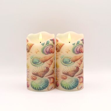 Beach Seashell Flameless Candle