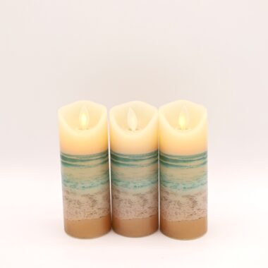 Beach Themed Skinny Flameless Candle