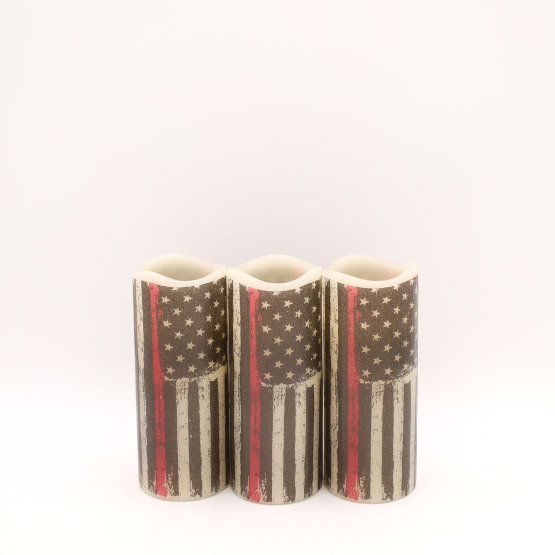 Patriotic American Flag Flameless Candle - Image 6