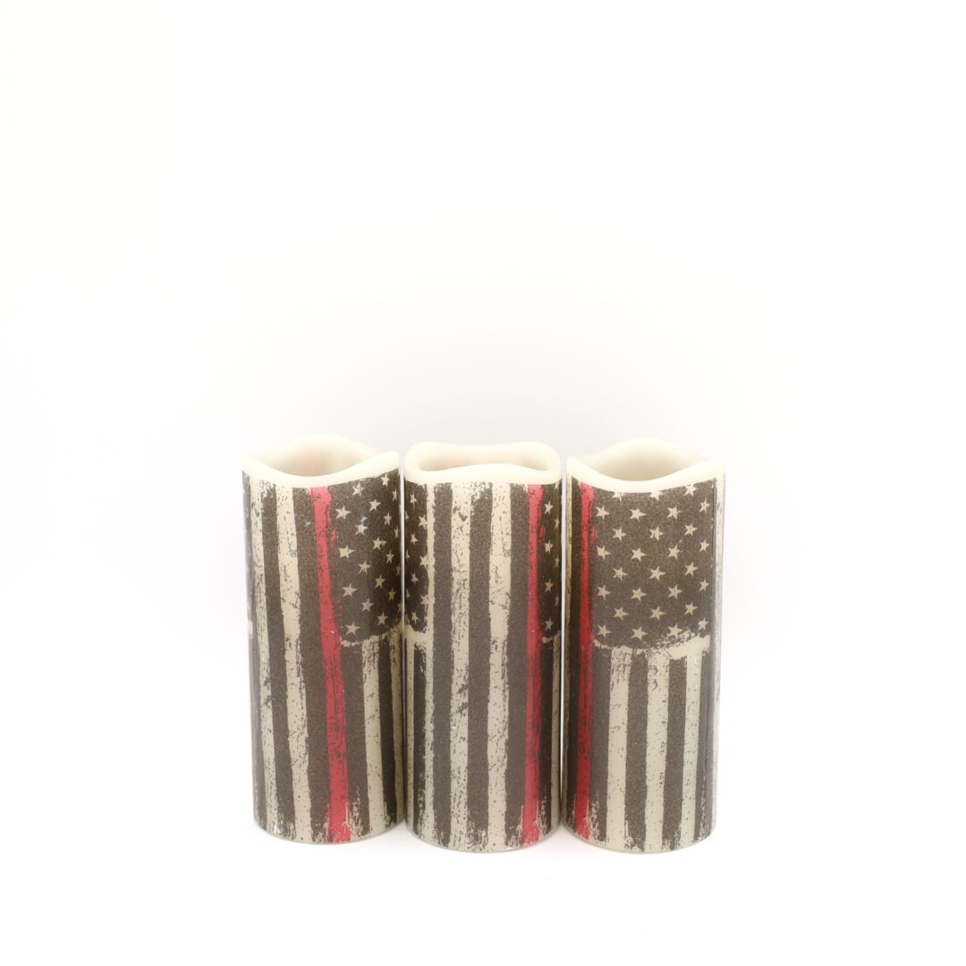 Patriotic American Flag Flameless Candle - Image 5