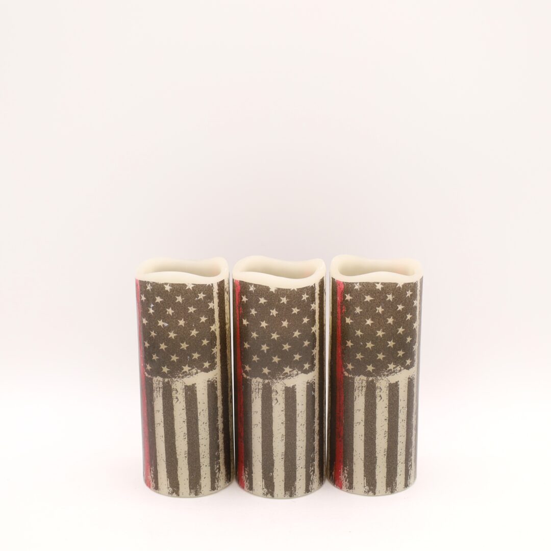 Patriotic American Flag Flameless Candle - Image 4