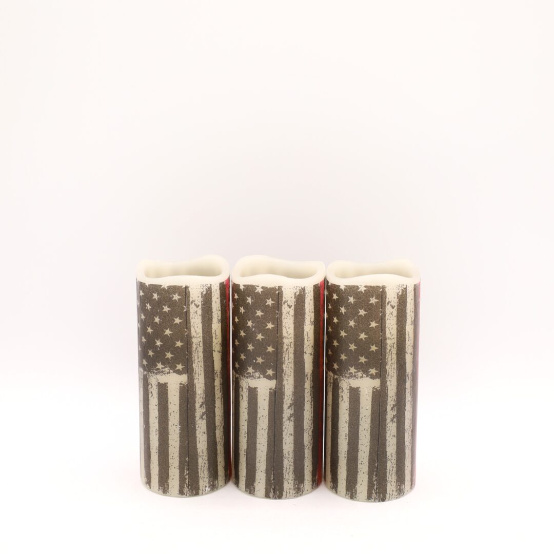Patriotic American Flag Flameless Candle - Image 2
