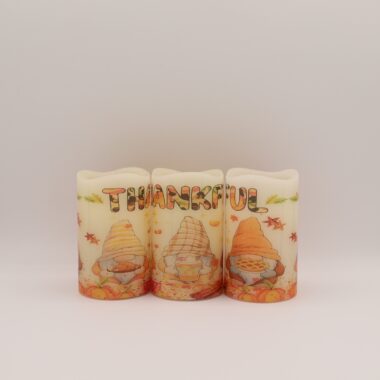 Thankful Gnome Flameless Candle