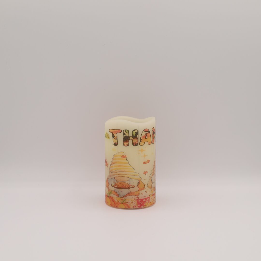 Thankful Gnome Flameless Candle - Image 4