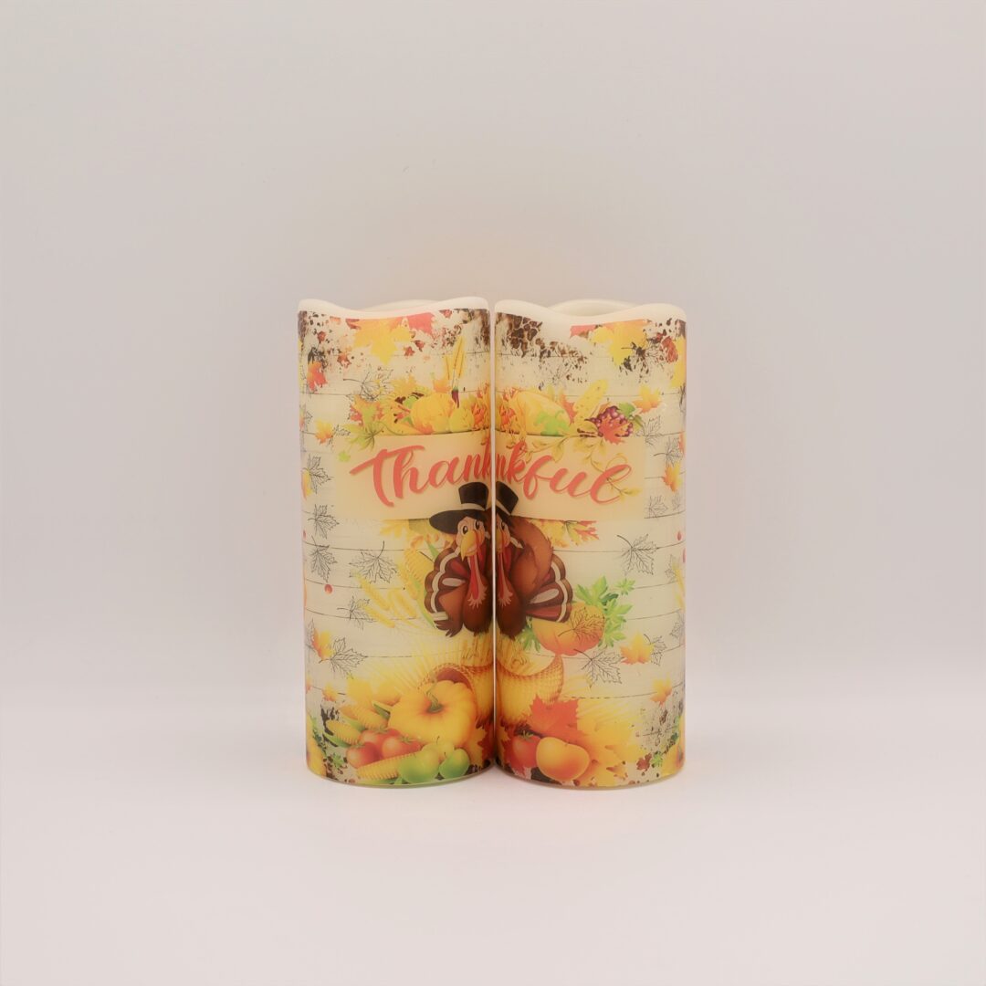 Thankful Turkey Flameless Candle - Image 3