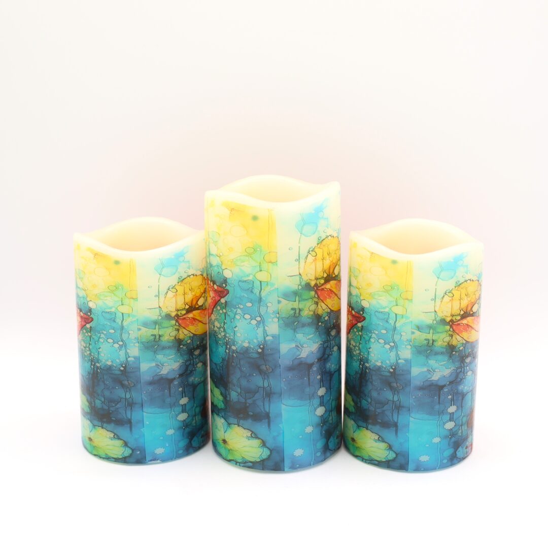 Lotus Blossom Floral Flameless Candle - Image 6