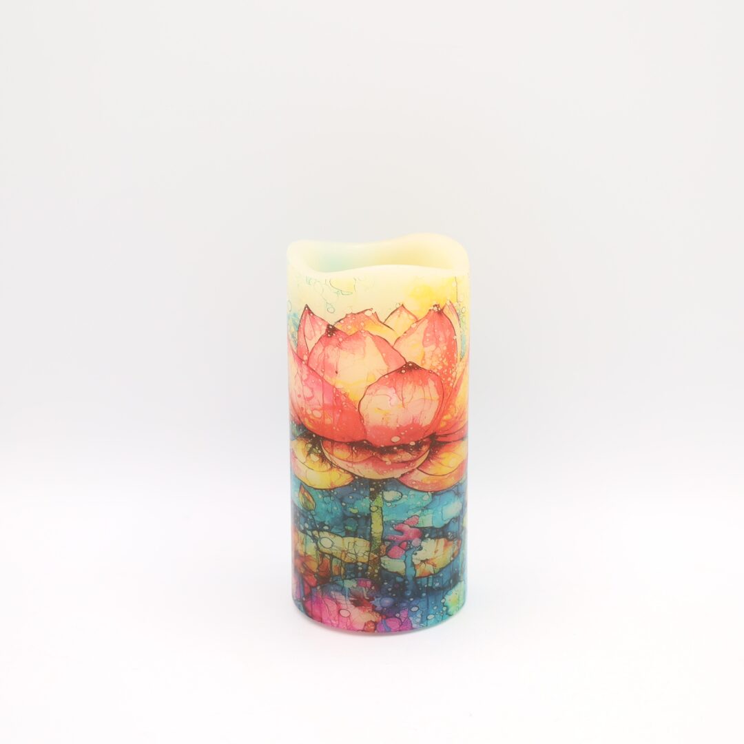 Lotus Blossom Floral Flameless Candle - Image 8