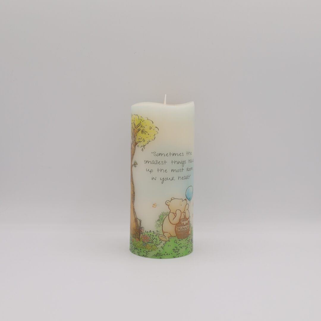 Winnie the Pooh Tall Blue Balloon Flameless Candle - Image 16