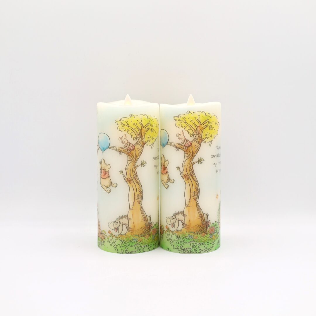Winnie the Pooh Tall Blue Balloon Flameless Candle - Image 13